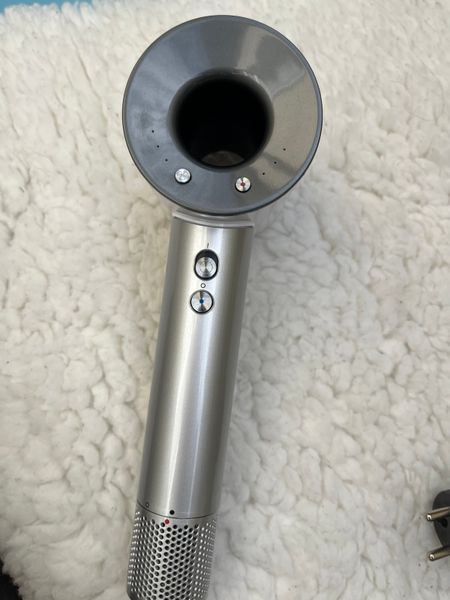 Фен Super hair dryer silver/white одна насадка 0322 фото