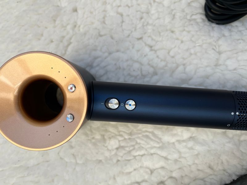 Фен Super hair dryer Blue/ Rich copper одна насадка 0331 фото
