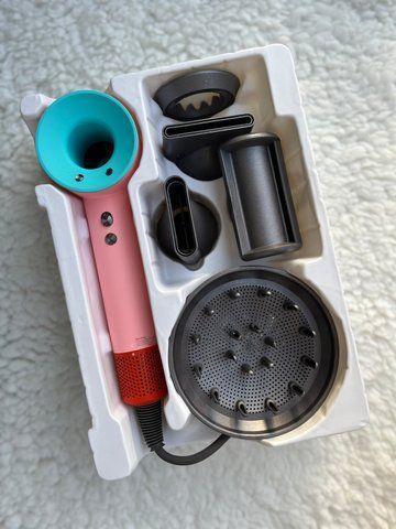 Фен для волосся Super hair dryer Синій з золотим 0259 фото