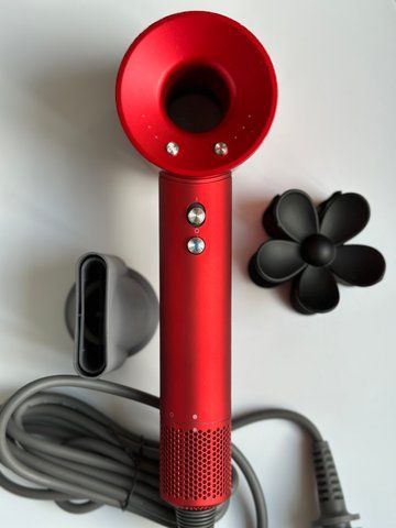 Фен для волосся Super hair dryer червоний одна насадка 0209 фото