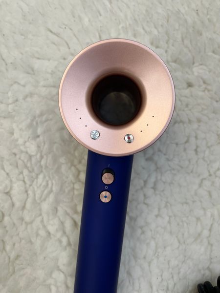 Фен Super hair dryer blue/rose gold одна насадка 0322 фото