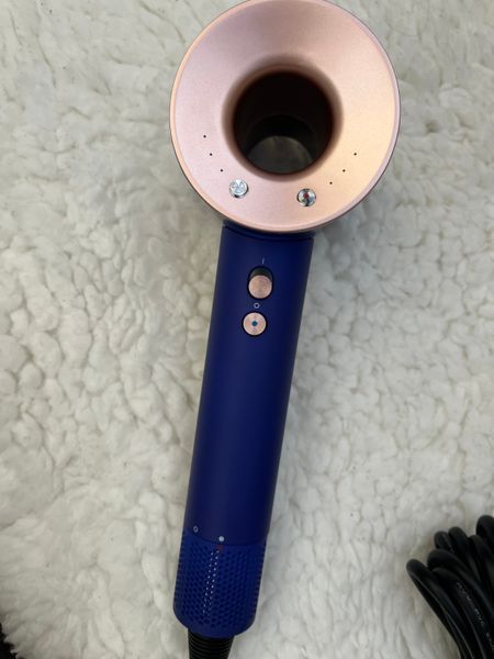 Фен Super hair dryer blue/rose gold одна насадка 0322 фото